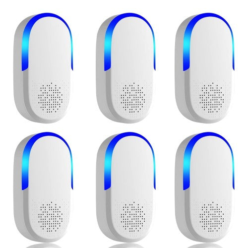 Ultrasonic Pest Repeller, Plug-In Indoor 1200 Sq. Ft. Coverage Ultrasonic Pest Control for Insects, Rodents (6-Pack) Ultrasonic Pest Repeller, Plug-In Indoor 1200 Sq. Ft. Coverage Ultrasonic Pest Control for Insects, Rodents (6-Pack)
